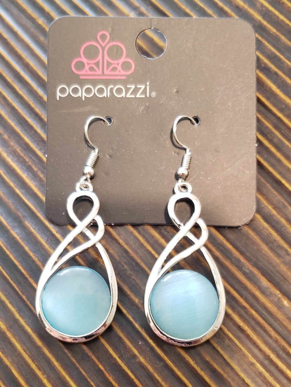 ✧Paparazzi "Swept Away" Blue Earrings✧ - Picture 4 of 7